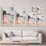 Bottle Beach, Thailand Watercolor Beach Print, Vacation Gift, Thailand Wall Art, Framed Canvas Print, Framed Beach Painting