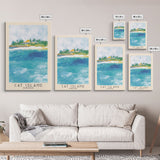 Cat Island, Bahamas Watercolor Beach Print, Vacation Gift, Bahamas Wall Art, Framed Canvas Print, Framed Beach Painting