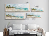 Playa Grande, Dominican Republic Watercolor Beach Print, Vacation Gift, Dominican Republic Wall Art, Framed Canvas Print, Framed Beach Painting