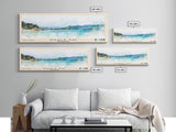 Whale Bay, New Zealand Watercolor Print, Vacation Gift, New Zealand Wall Art, Beach Painting, Beach Decor, Large Wall Art, Wood Frame Art