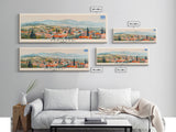 Peristeri Greece Travel Print Wall Art, Panoramic City Art, Travel Art, Wall Decor, Vacation Gift, Framed Canvas Print Or Metal Art