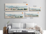 Fuenlabrada Spain Wall Art, Panoramic Travel Poster, Panoramic Framed Canvas Print, City Wall Art, Wall Hanging Home Decor, Travel Art