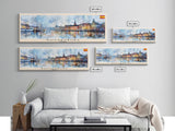 Gothenburg Sweden Travel Art, City Art, Framed Canvas Print or Metal Wall Art, Europe Travel Poster, Panoramic Wall Art, Extra Wide Wall Art