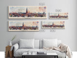 Haarlem Netherlands Travel Art, City Art, Framed Canvas Print or Metal Wall Art, Europe Travel Poster, Panoramic Wall Art, Extra Wide Wall Art