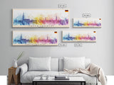 Halle Saale Germany Wall Art, Panoramic Travel Poster, Panoramic Framed Canvas Print, City Wall Art, Wall Hanging Home Decor, Travel Art