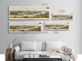 Kaunas Lithuania Travel Print Wall Art, Panoramic City Art, Travel Art, Wall Decor, Vacation Gift, Framed Canvas Print Or Metal Art