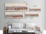 Leganes Spain Wall Art, Panoramic Travel Poster, Panoramic Framed Canvas Print, City Wall Art, Wall Hanging Home Decor, Travel Art