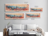 Liberec Czech Republic Travel Art, City Art, Framed Canvas Print or Metal Wall Art, Europe Travel Poster, Panoramic Wall Art, Extra Wide Wall Art