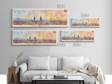 Logrońo Spain Travel Art, City Art, Framed Canvas Print or Metal Wall Art, Europe Travel Poster, Panoramic Wall Art, Extra Wide Wall Art