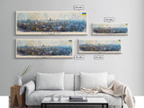 Luhansk Ukraine Wall Art, Panoramic Travel Poster, Panoramic Framed Canvas Print, City Wall Art, Wall Hanging Home Decor, Travel Art