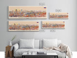 Novokuznetsk Russia Panoramic Travel Poster, Framed Canvas Print or Metal Wall Art, Travel Art, Home Decor, Panoramic Painting, Midcentury Art