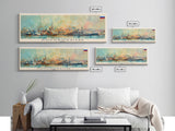 Novorossiysk Russia Wall Art, Panoramic Travel Poster, Panoramic Framed Canvas Print, City Wall Art, Wall Hanging Home Decor, Travel Art