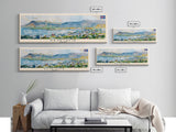 Reykjavik Iceland Wall Art, Panoramic Travel Poster, Panoramic Framed Canvas Print, City Wall Art, Wall Hanging Home Decor, Travel Art