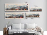 Šabac Serbia Wall Art, Panoramic Travel Poster, Panoramic Framed Canvas Print, City Wall Art, Wall Hanging Home Decor, Travel Art