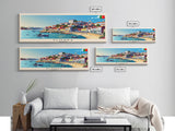 Almada  Portugal Travel Art, City Art, Framed Canvas Print or Metal Wall Art, Europe Travel Poster, Panoramic Wall Art, Extra Wide Wall Art