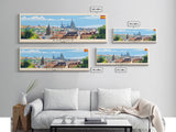 Burgos Spain Wall Art, Panoramic Travel Poster, Panoramic Framed Canvas Print, City Wall Art, Wall Hanging Home Decor, Travel Art