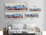 Craiova Romania Travel Print Wall Art, Panoramic City Art, Travel Art, Wall Decor, Vacation Gift, Framed Canvas Print Or Metal Art