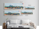 Dijon France Travel Art, City Art, Framed Canvas Print or Metal Wall Art, Europe Travel Poster, Panoramic Wall Art, Extra Wide Wall Art