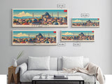 Gaziantep Turkey Travel Print Wall Art, Panoramic City Art, Travel Art, Wall Decor, Vacation Gift, Framed Canvas Print Or Metal Art