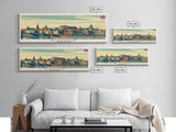 Glasgow United Kingdom Travel Art, City Art, Framed Canvas Print or Metal Wall Art, Europe Travel Poster, Panoramic Wall Art, Extra Wide Wall Art