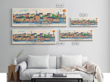 Gothenburg Sweden Travel Art, City Art, Framed Canvas Print or Metal Wall Art, Europe Travel Poster, Panoramic Wall Art, Extra Wide Wall Art