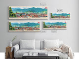 Graz Austria Wall Art, Panoramic Travel Poster, Panoramic Framed Canvas Print, City Wall Art, Wall Hanging Home Decor, Travel Art