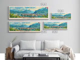 Grenoble France Travel Print Wall Art, Panoramic City Art, Travel Art, Wall Decor, Vacation Gift, Framed Canvas Print Or Metal Art