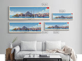 Istanbul Turkey Travel Print Wall Art, Panoramic City Art, Travel Art, Wall Decor, Vacation Gift, Framed Canvas Print Or Metal Art