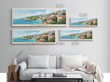 Kallithea Greece Travel Art, City Art, Framed Canvas Print or Metal Wall Art, Europe Travel Poster, Panoramic Wall Art, Extra Wide Wall Art