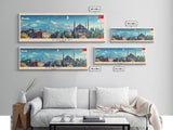 Kayseri Turkey Travel Art, City Art, Framed Canvas Print or Metal Wall Art, Europe Travel Poster, Panoramic Wall Art, Extra Wide Wall Art