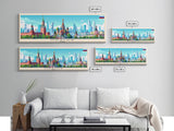 Moscow Russia Travel Print Wall Art, Panoramic City Art, Travel Art, Wall Decor, Vacation Gift, Framed Canvas Print Or Metal Art