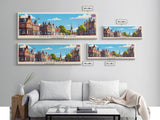 Northampton United Kingdom Travel Art, City Art, Framed Canvas Print or Metal Wall Art, Europe Travel Poster, Panoramic Wall Art, Extra Wide Wall Art