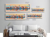 Omsk Russia Wall Art, Panoramic Travel Poster, Panoramic Framed Canvas Print, City Wall Art, Wall Hanging Home Decor, Travel Art