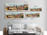 Parma Italy Wall Art, Panoramic Travel Poster, Panoramic Framed Canvas Print, City Wall Art, Wall Hanging Home Decor, Travel Art