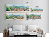 Plovdiv Bulgaria Travel Art, City Art, Framed Canvas Print or Metal Wall Art, Europe Travel Poster, Panoramic Wall Art, Extra Wide Wall Art