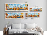 Poltava Ukraine Wall Art, Panoramic Travel Poster, Panoramic Framed Canvas Print, City Wall Art, Wall Hanging Home Decor, Travel Art