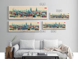 Poznan Poland Travel Art, City Art, Framed Canvas Print or Metal Wall Art, Europe Travel Poster, Panoramic Wall Art, Extra Wide Wall Art