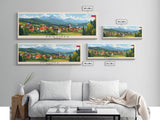 Prievidza Slovakia Travel Print Wall Art, Panoramic City Art, Travel Art, Wall Decor, Vacation Gift, Framed Canvas Print Or Metal Art