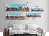 Radom Poland Travel Print Wall Art, Panoramic City Art, Travel Art, Wall Decor, Vacation Gift, Framed Canvas Print Or Metal Art