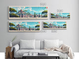 Reggio Emilia Travel Print Wall Art, Panoramic City Art, Travel Art, Wall Decor, Vacation Gift, Framed Canvas Print Or Metal Art