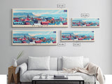 Reykjavik Iceland Wall Art, Panoramic Travel Poster, Panoramic Framed Canvas Print, City Wall Art, Wall Hanging Home Decor, Travel Art