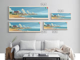 Rimini Italy Travel Art, City Art, Framed Canvas Print or Metal Wall Art, Europe Travel Poster, Panoramic Wall Art, Extra Wide Wall Art