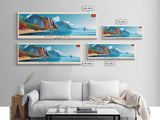 Rio Tinto Panoramic Travel Poster, Framed Canvas Print or Metal Wall Art, Travel Art, Home Decor, Panoramic Painting, Midcentury Art