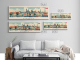 Rzeszow Poland Wall Art, Panoramic Travel Poster, Panoramic Framed Canvas Print, City Wall Art, Wall Hanging Home Decor, Travel Art