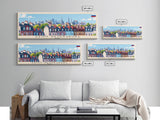 Saint Petersburg Russia Travel Art, City Art, Framed Canvas Print or Metal Wall Art, Europe Travel Poster, Panoramic Wall Art, Extra Wide Wall Art