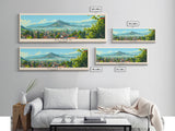 Sliven Bulgaria Wall Art, Panoramic Travel Poster, Panoramic Framed Canvas Print, City Wall Art, Wall Hanging Home Decor, Travel Art