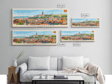 Vitoria Gasteiz Spain Travel Art, City Art, Framed Canvas Print or Metal Wall Art, Europe Travel Poster, Panoramic Wall Art, Extra Wide Wall Art