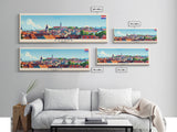 Zagreb Croatia Travel Art, City Art, Framed Canvas Print or Metal Wall Art, Europe Travel Poster, Panoramic Wall Art, Extra Wide Wall Art