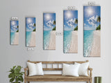 Tranquil Crystal Clear Ocean Water and Sky Landscape Photography, Stunning Framed Canvas Print for Beach Themed Wall Art Lovers