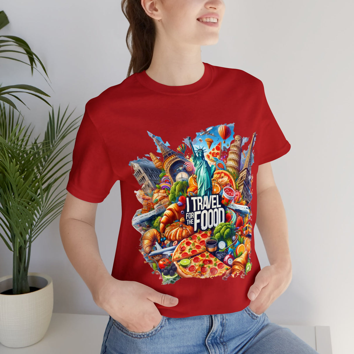 "I Travel for The Food" full color T-shirt